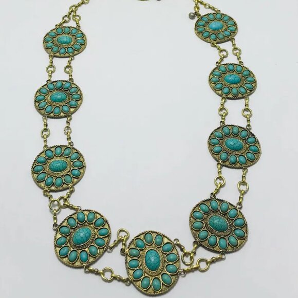Tribal Turquoise Belly Chain: Handmade Kuchi Dance Belt main image 15